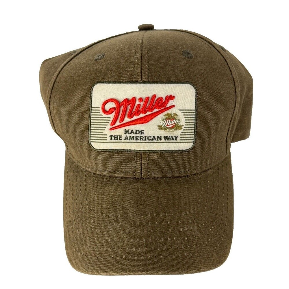 Brown Miller High Life Made the American Way Brown Snapback Hat OS